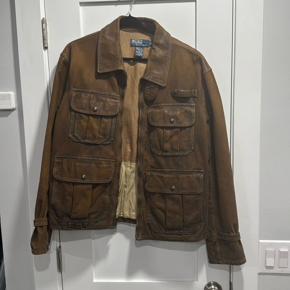 Polo Ralph Lauren vintage leather field jacket